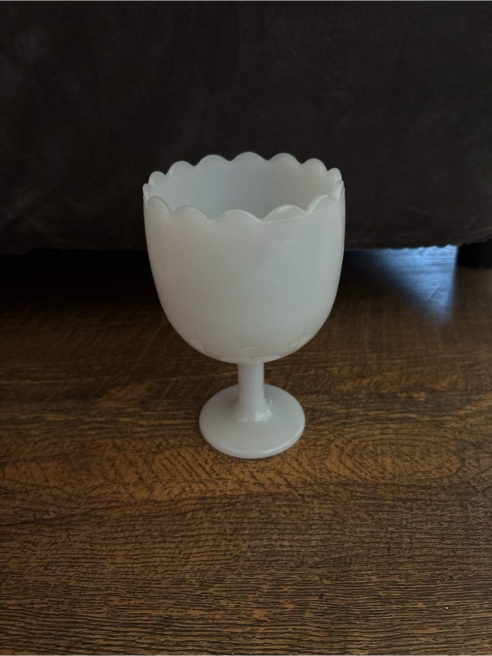 White Scalloped Pedestal Vase - Home Accents